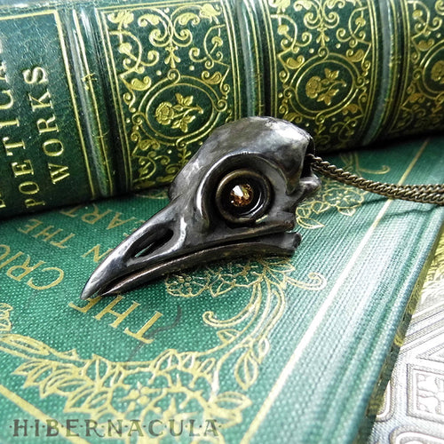 Quoth the Raven -- Bronze Pendant | Hibernacula