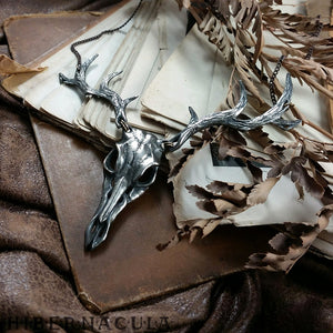 The Wild Hunt -- Stag Antler Necklace in Bronze | Hibernacula