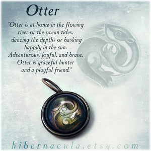 Otter Spirit -- Brass Animal Totem Pendant | Hibernacula