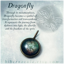 Load image into Gallery viewer, Dragonfly Spirit -- Brass Animal Totem Pendant | Hibernacula
