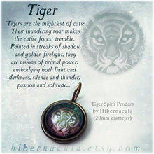 Load image into Gallery viewer, Tiger Spirit -- Brass Animal Totem Pendant | Hibernacula
