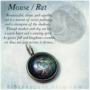 Mouse / Rat Spirit -- Brass Animal Totem Pendant | Hibernacula