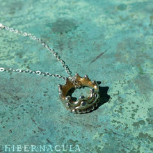 Load image into Gallery viewer, Little Crown -- Faerie Pendant in Bronze or Silver | Hibernacula
