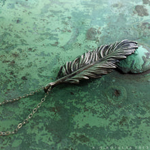 Загрузить изображение в средство просмотра галереи, Owl Feather -- Pendant in Bronze or Silver | Hibernacula
