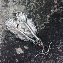 Load image into Gallery viewer, Owl Feather -- Earrings in Bronze or Silver | Hibernacula
