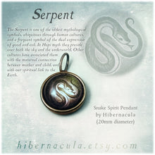 Load image into Gallery viewer, Serpent Spirit -- Brass Animal Totem Pendant | Hibernacula
