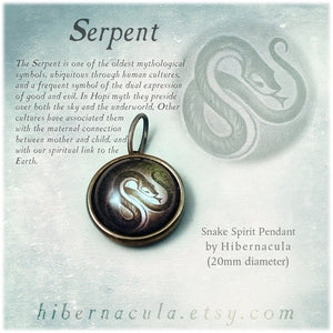 Serpent Spirit -- Brass Animal Totem Pendant | Hibernacula
