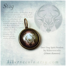 Load image into Gallery viewer, Deer / Stag Spirit -- Brass Animal Totem Pendant | Hibernacula
