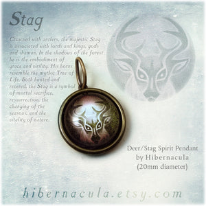 Deer / Stag Spirit -- Brass Animal Totem Pendant | Hibernacula