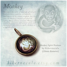 Load image into Gallery viewer, Monkey Spirit -- Brass Animal Totem Pendant | Hibernacula
