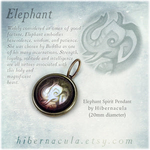 Elephant Spirit -- Brass Animal Totem Pendant | Hibernacula
