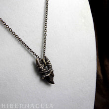 Load image into Gallery viewer, Wolf Fang Talisman -- Tooth Pendant in Bronze or Silver | Hibernacula
