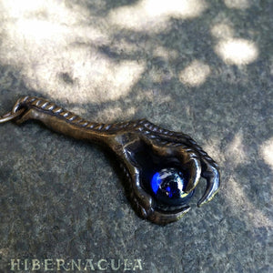 The Talon -- Bronze & Glass Clawed Pendant | Hibernacula