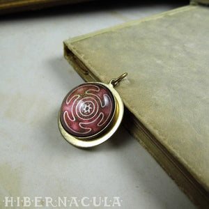 Hecate's wheel, Strophalos -- Brass Pendant | Hibernacula