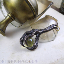 Загрузить изображение в средство просмотра галереи, The Talon -- Bronze &amp; Glass Clawed Pendant | Hibernacula
