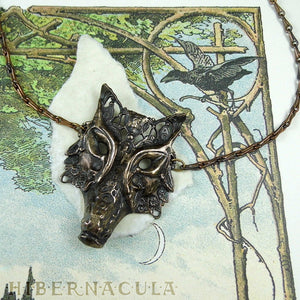 Howl -- Wolf / Fox / Coyote Mask, in Bronze or Silver | Hibernacula
