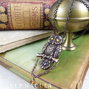 Owl of Minerva -- Pendant in Bronze or Silver | Hibernacula