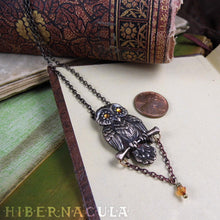 Загрузить изображение в средство просмотра галереи, Owl of Minerva -- Pendant in Bronze or Silver | Hibernacula
