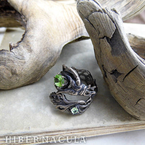 Mandragora -- Wrap Ring in Bronze or Silver / 7 Stone Choices | Hibernacula