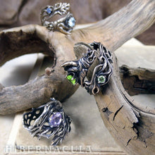 Загрузить изображение в средство просмотра галереи, Mandragora -- Wrap Ring in Bronze or Silver / 7 Stone Choices | Hibernacula

