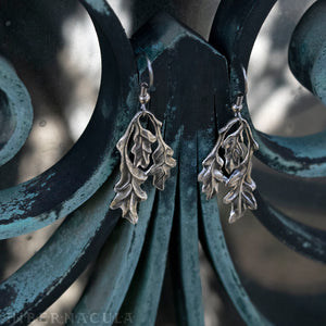 Oak Leaves -- Earrings in Bronze or Silver | Hibernacula