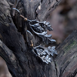 Oak Leaves -- Earrings in Bronze or Silver | Hibernacula