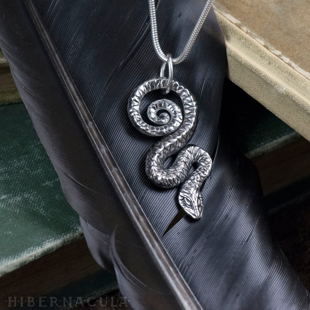 Serpent of Wisdom -- Pendant In Bronze or Silver | Hibernacula